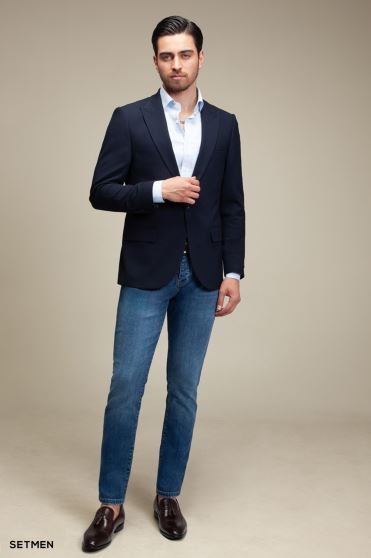 کت تک مردانه یقه بلیزر