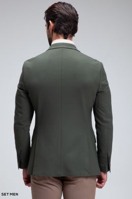 کت تک مردانه یقه بلیزر