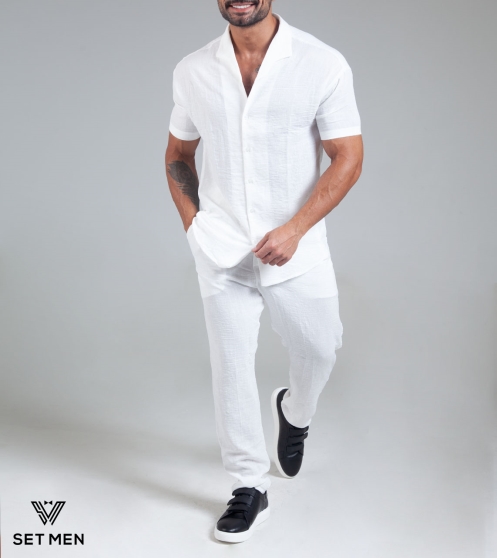 ست پیراهن و شلوار لینن