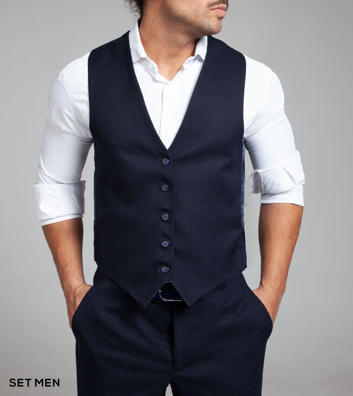 کت و شلوار ژیله دورو یقه انگلیسی