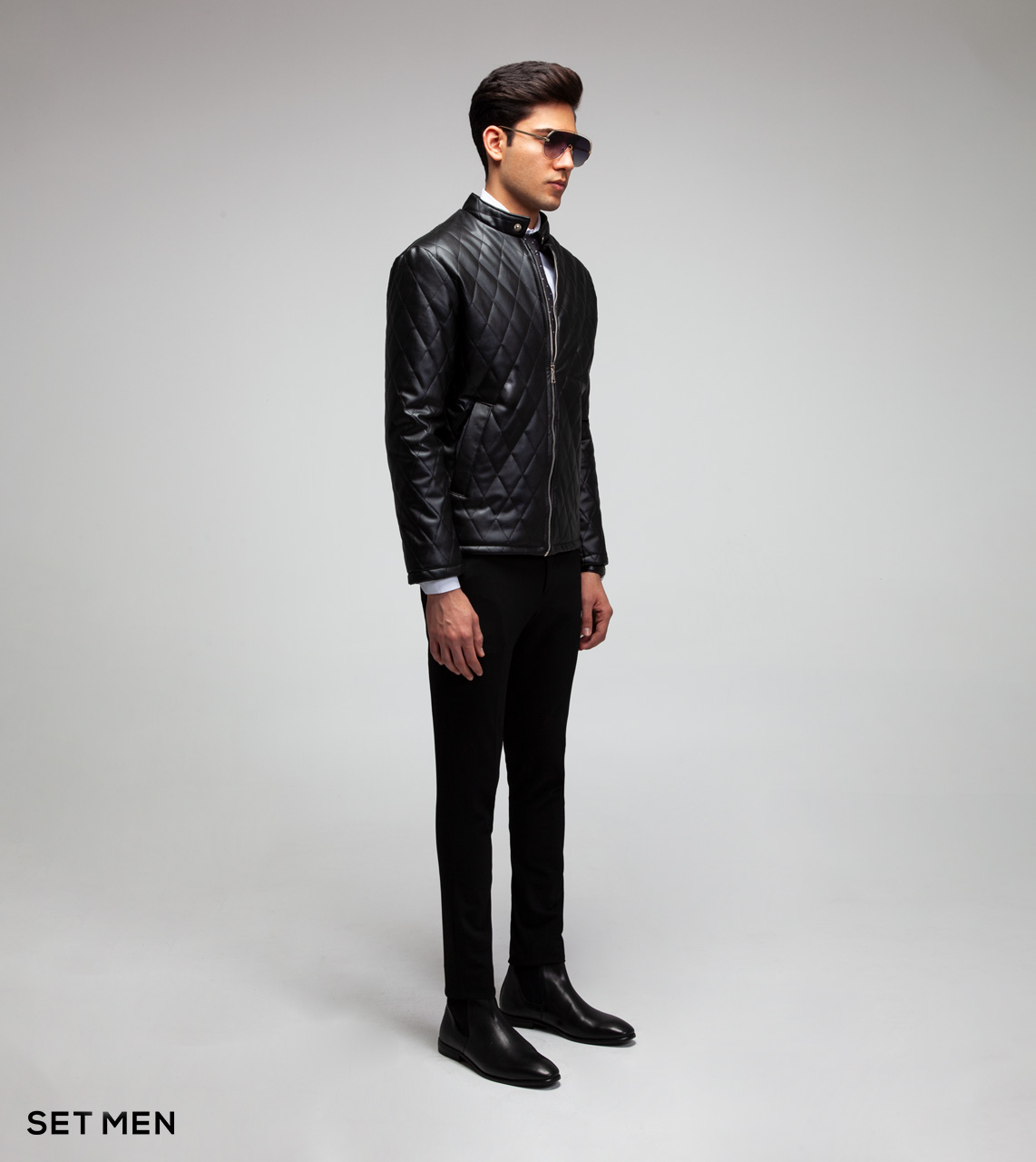 کاپشن چرم لوزی