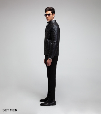 کاپشن چرم لوزی