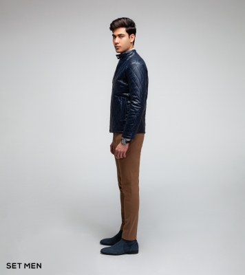 کاپشن چرم لوزی