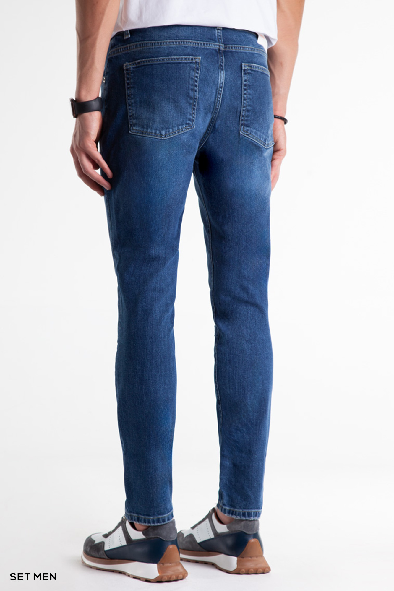 شلوار جین مردانه اسلیم زاپ دار