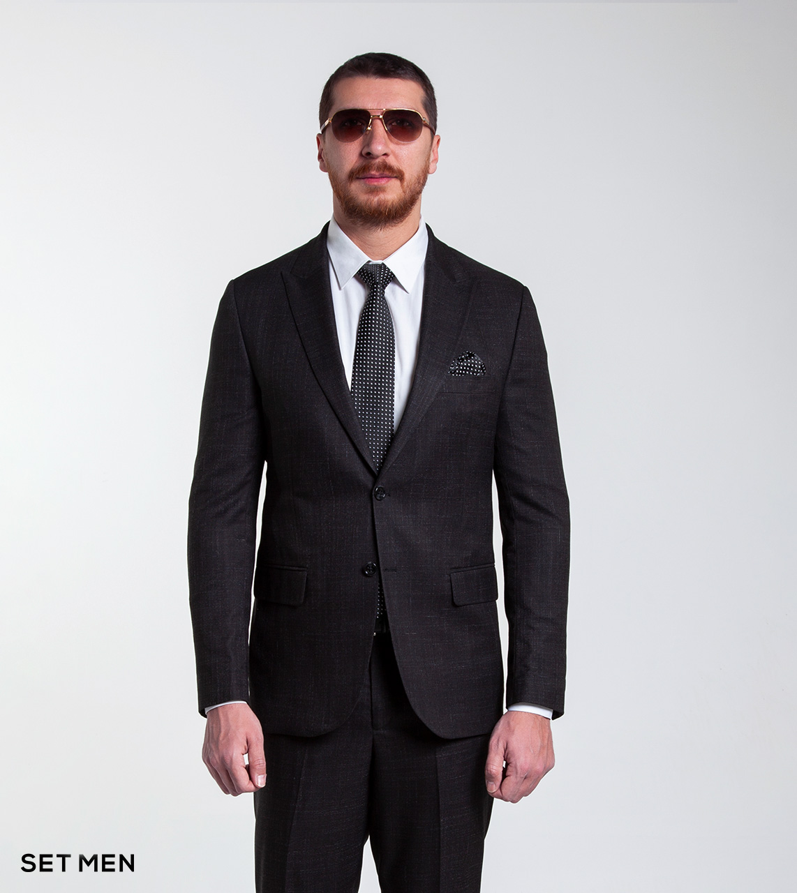 کت و شلوار یقه بلیزر دو دکمه دو چاک