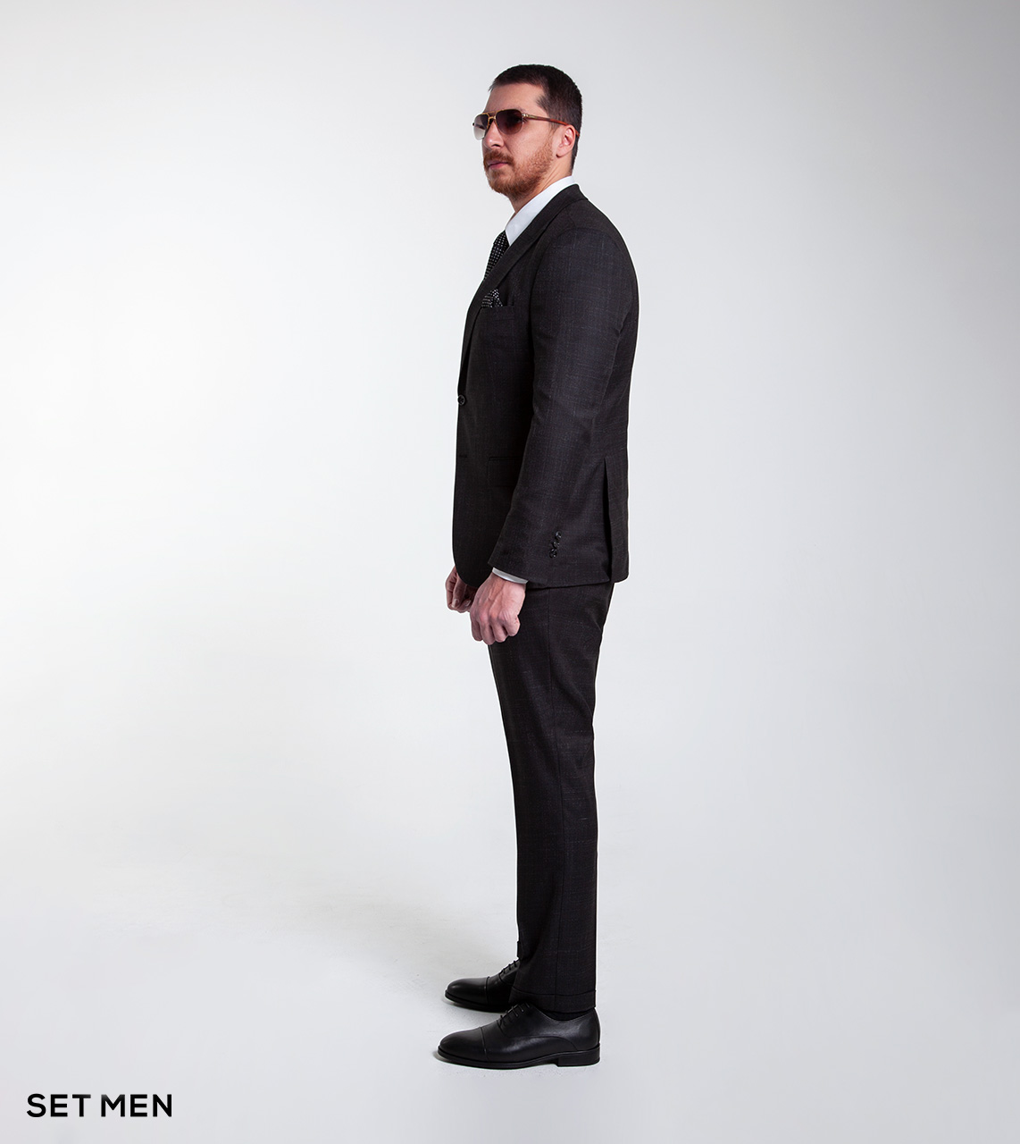 کت و شلوار یقه بلیزر دو دکمه دو چاک