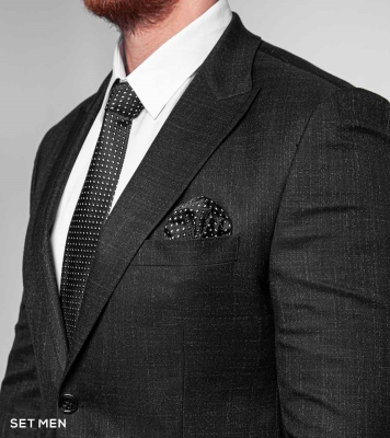 کت و شلوار یقه بلیزر دو دکمه دو چاک