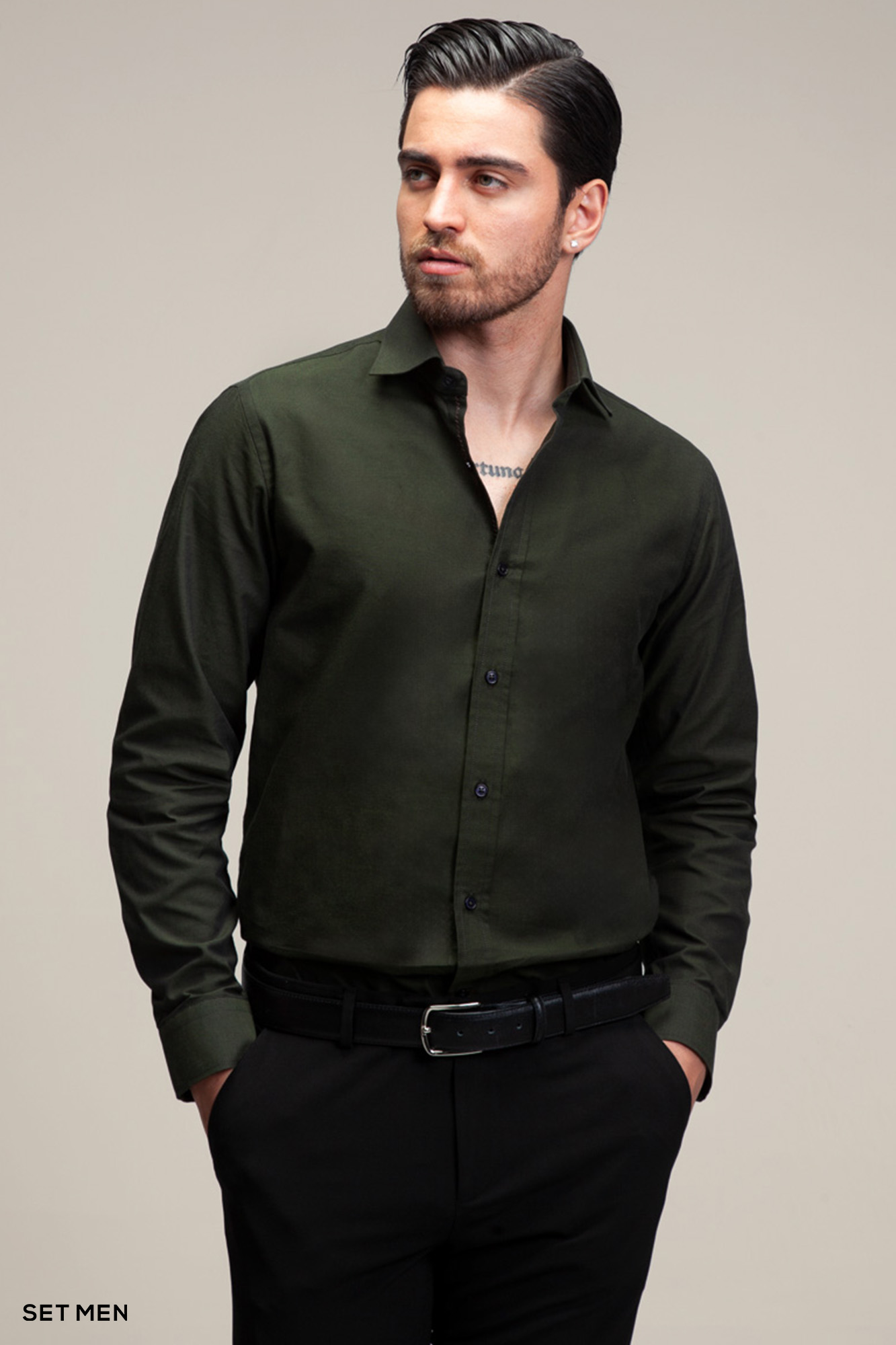 پیراهن مردانه آستین بلند ساده ست من