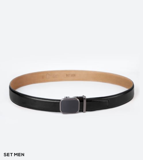 کمربند چرم طبیعی سگک مشکی کمربند چرم طبیعی سگک مشکی