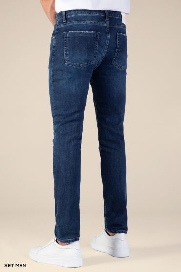 شلوار جین مردانه اسلیم زاپ دار شلوار جین مردانه اسلیم زاپ دار