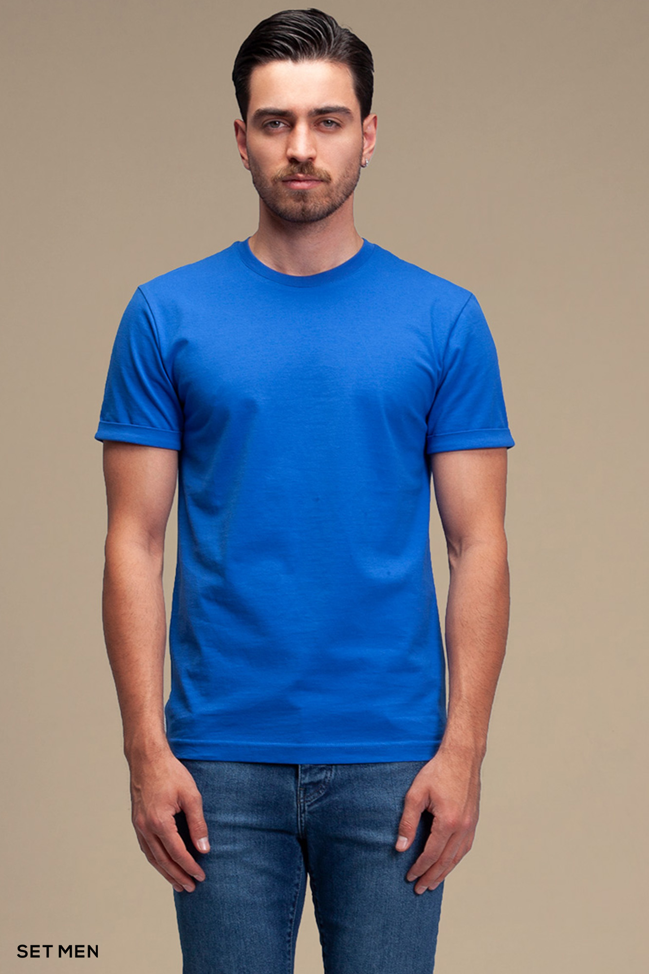 تیشرت مردانه یقه گرد آستین کوتاه