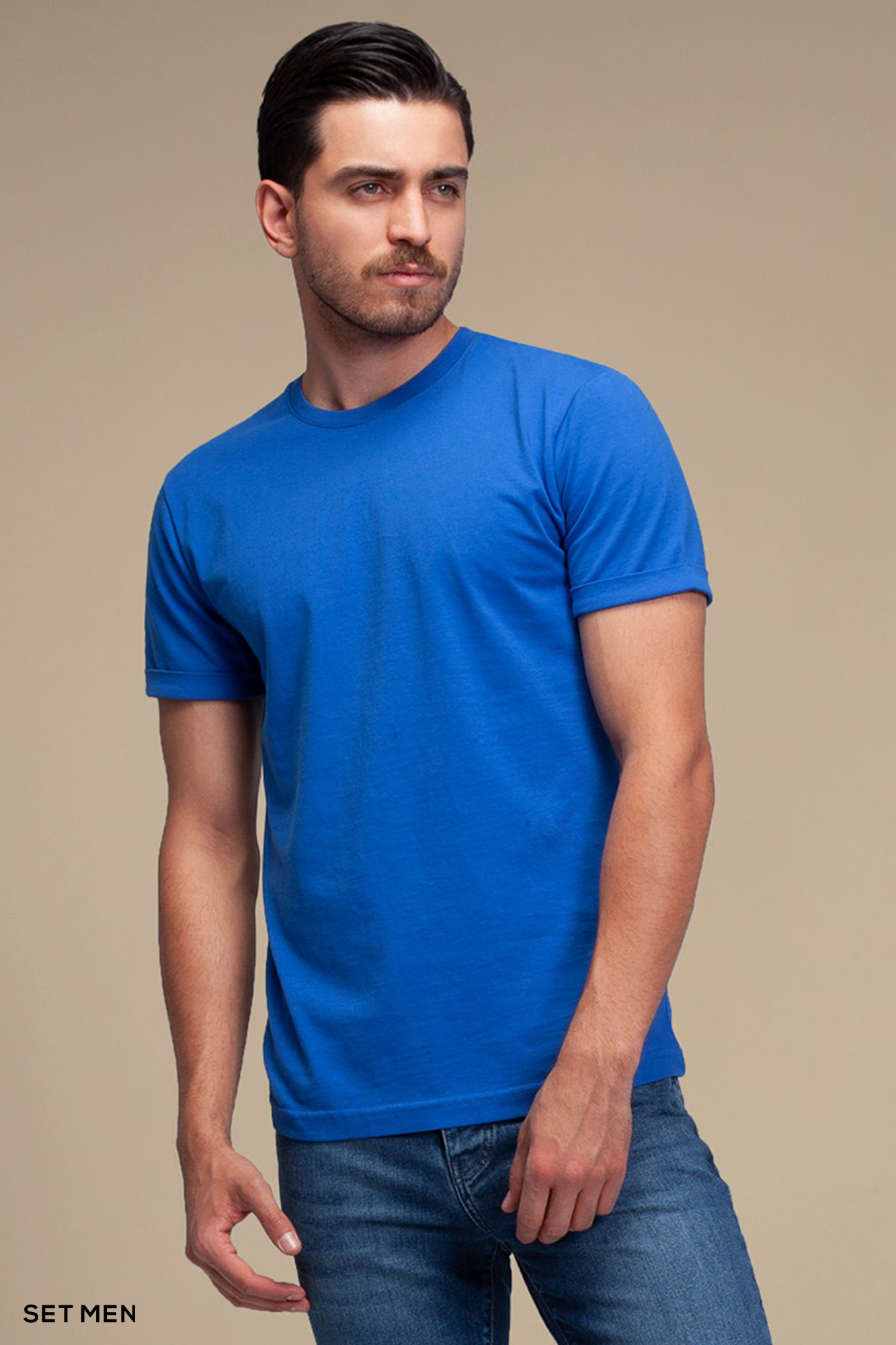 تیشرت مردانه یقه گرد آستین کوتاه