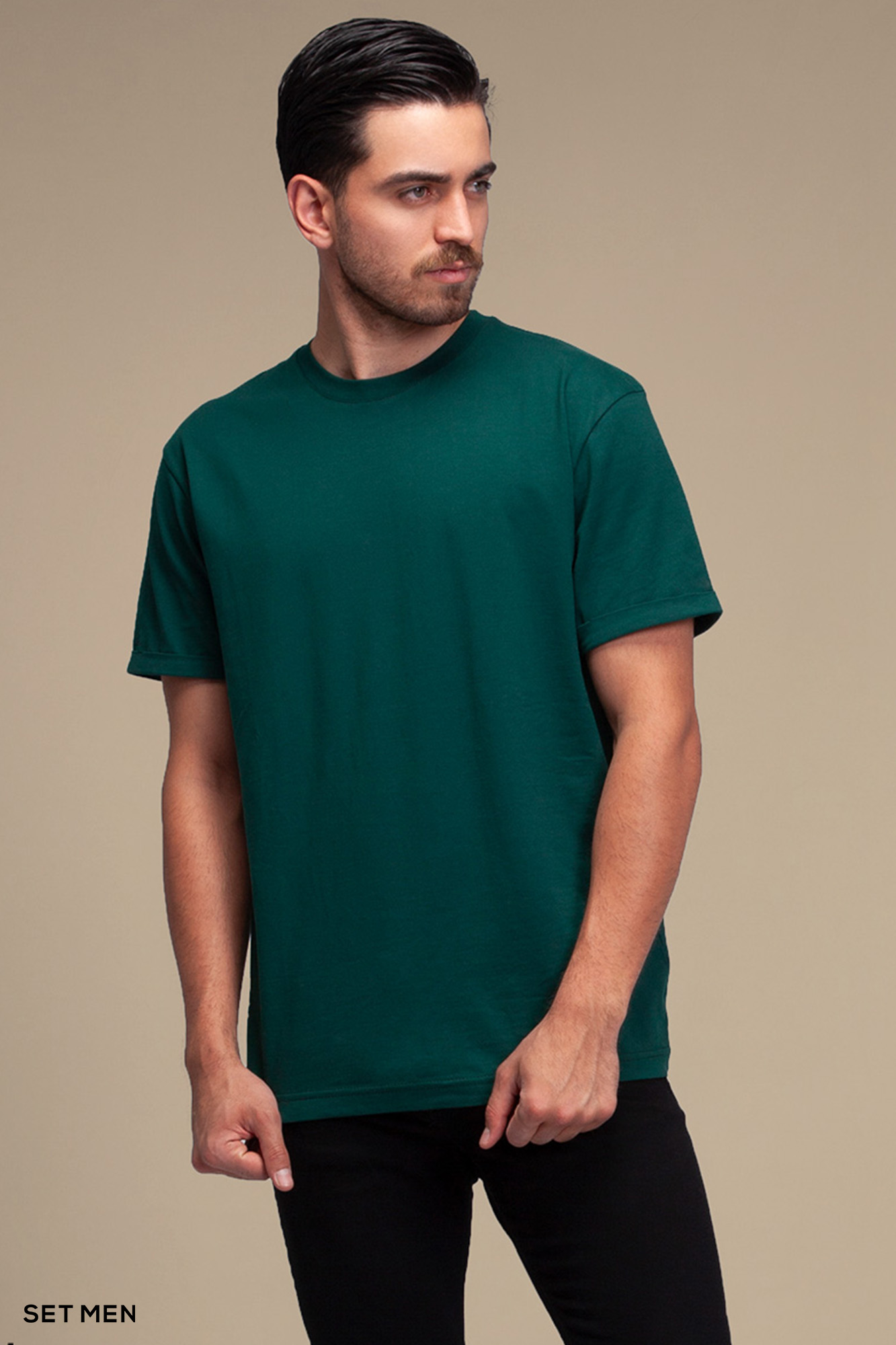 تیشرت مردانه یقه گرد آستین کوتاه