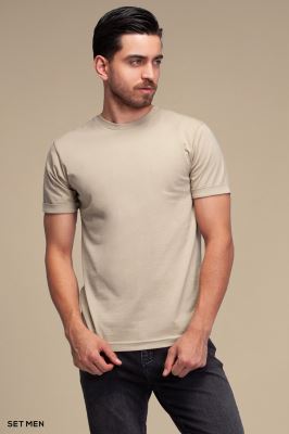 تیشرت مردانه یقه گرد آستین کوتاه