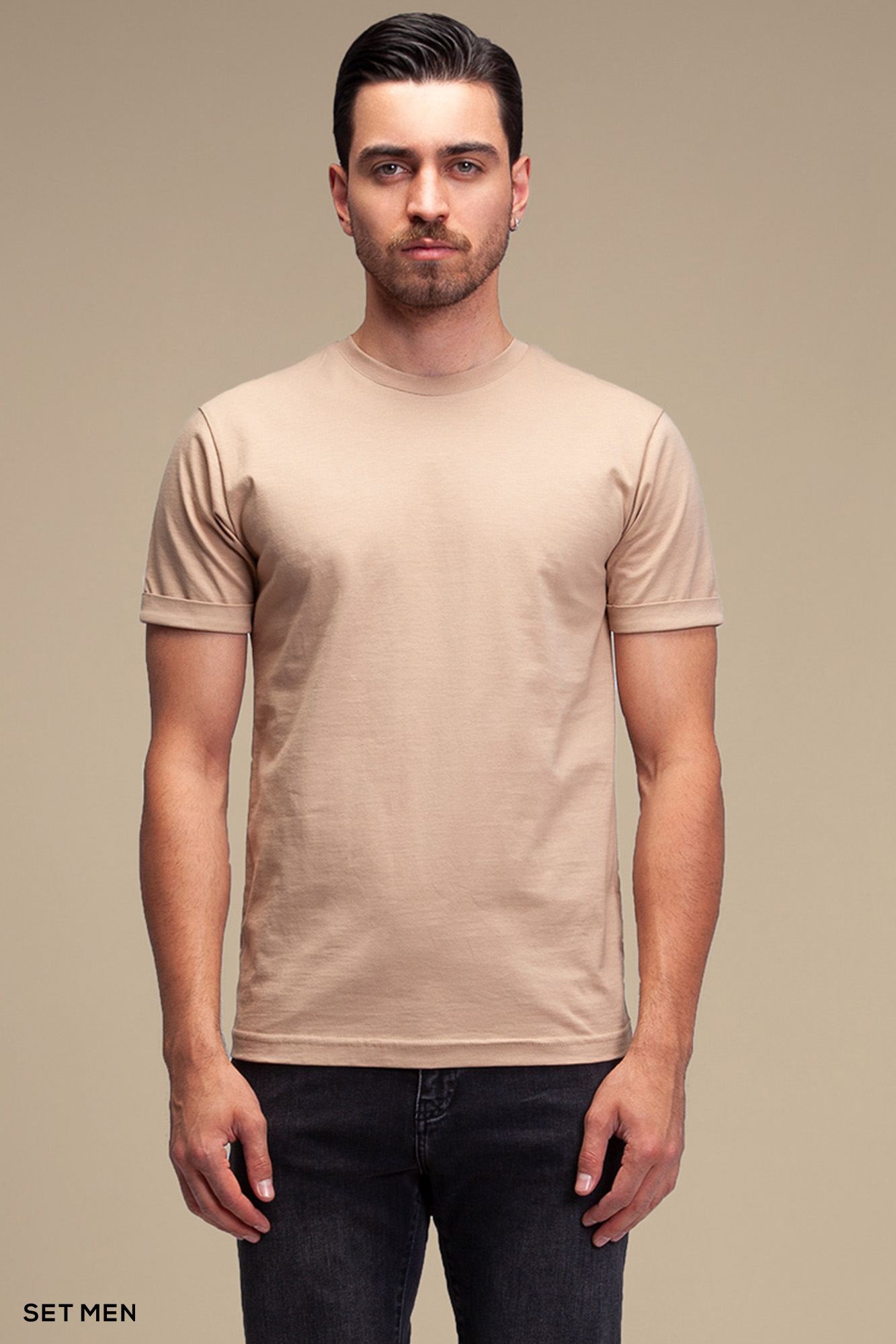 تیشرت مردانه یقه گرد آستین کوتاه