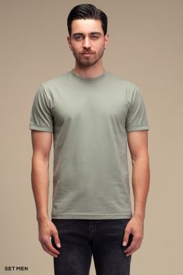 تیشرت مردانه یقه گرد آستین کوتاه