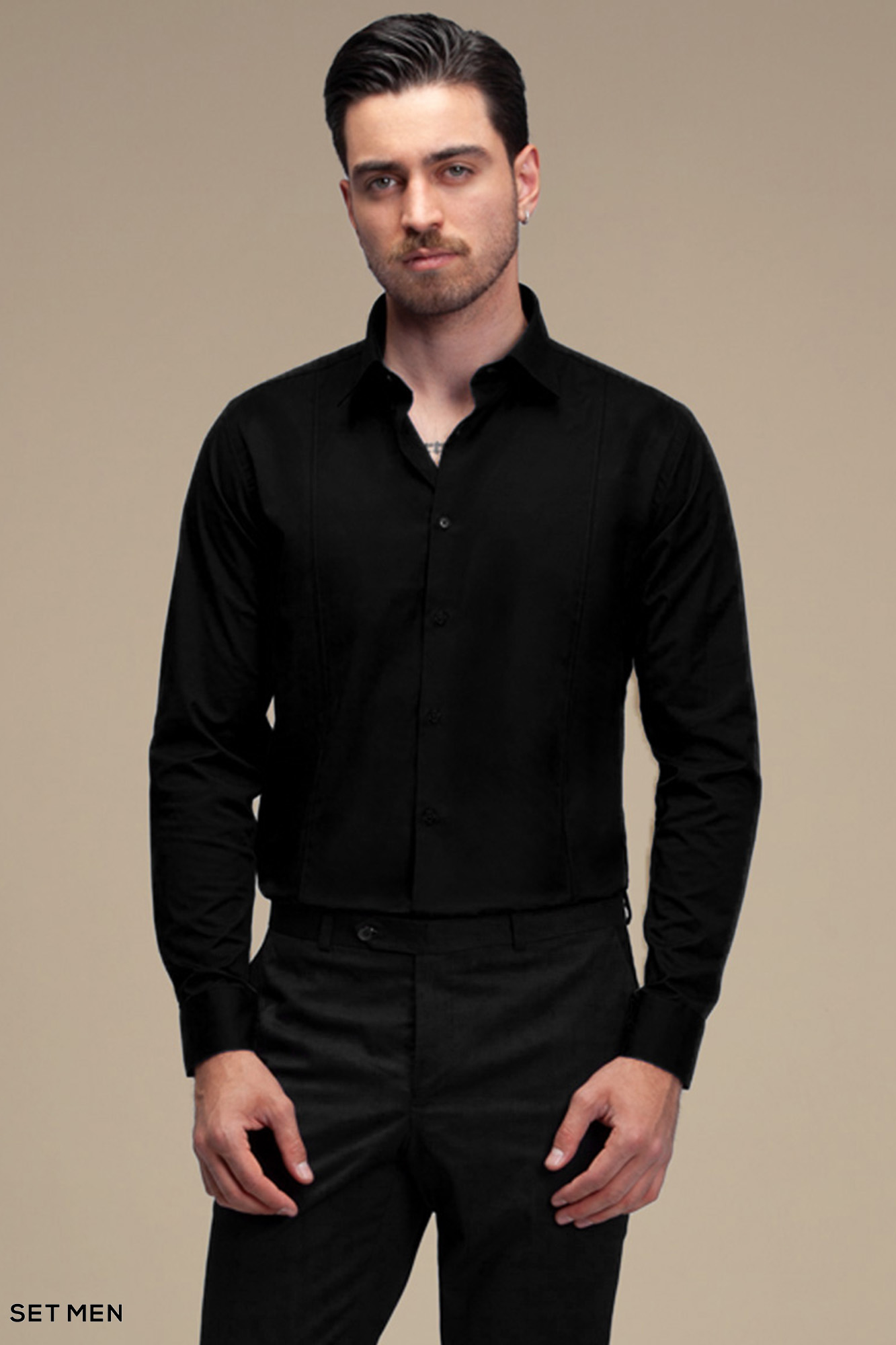 پیراهن مردانه ساده آستین بلند ست من