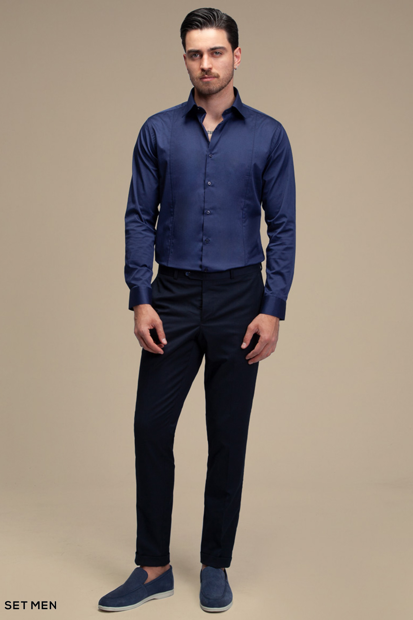 پیراهن مردانه ساده آستین بلند ست من