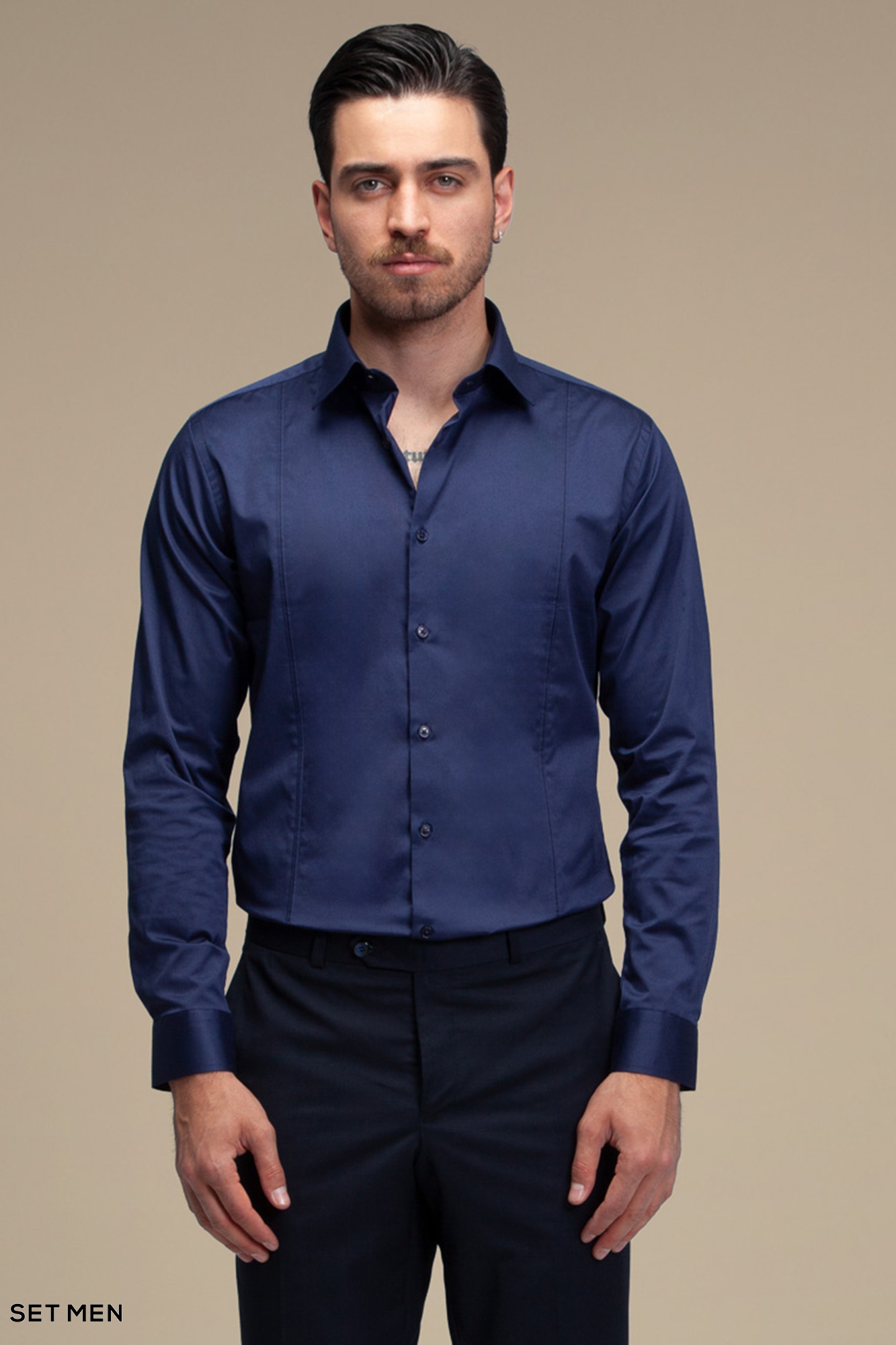 پیراهن مردانه ساده آستین بلند ست من