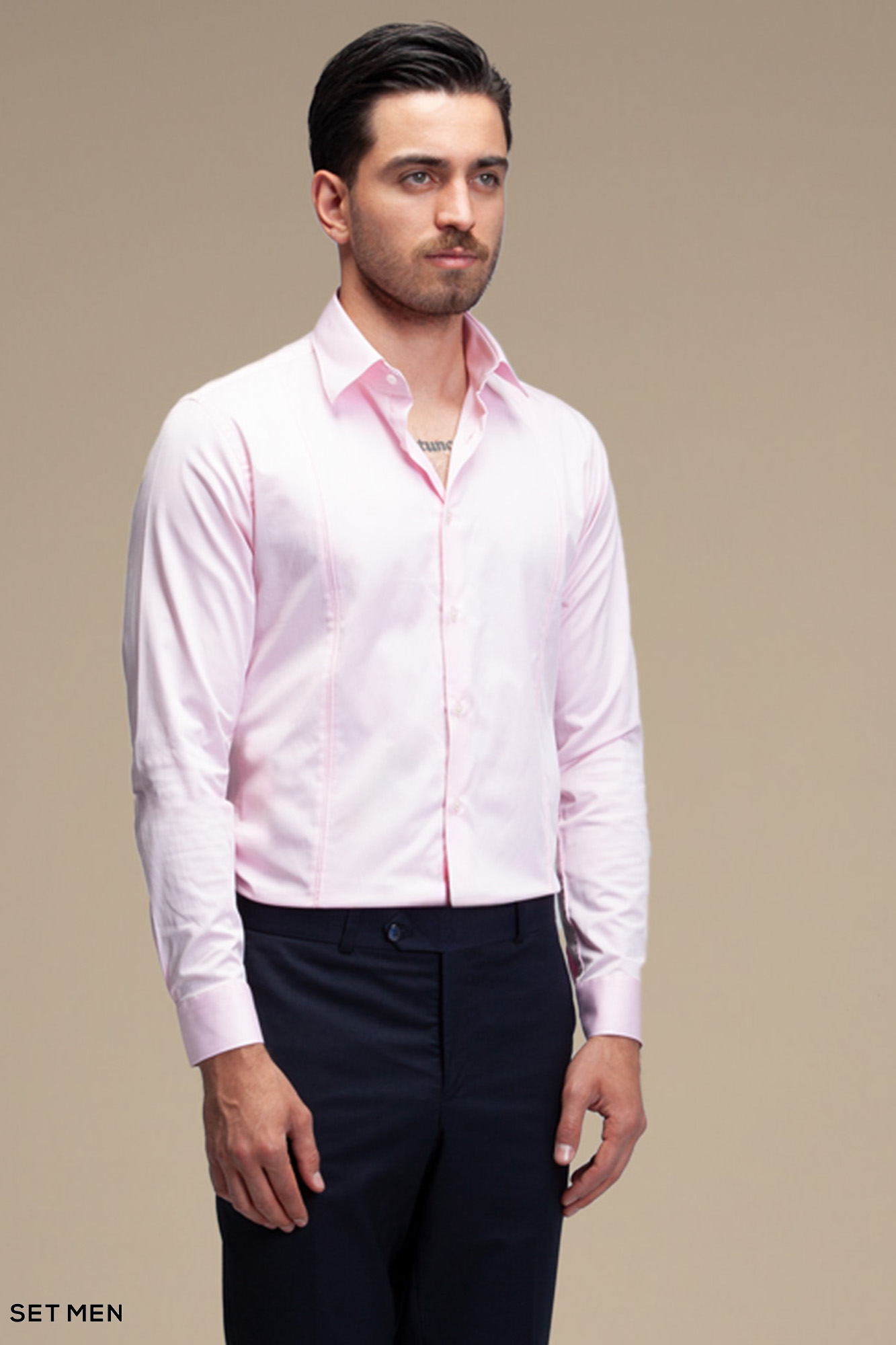 پیراهن مردانه ساده آستین بلند ست من