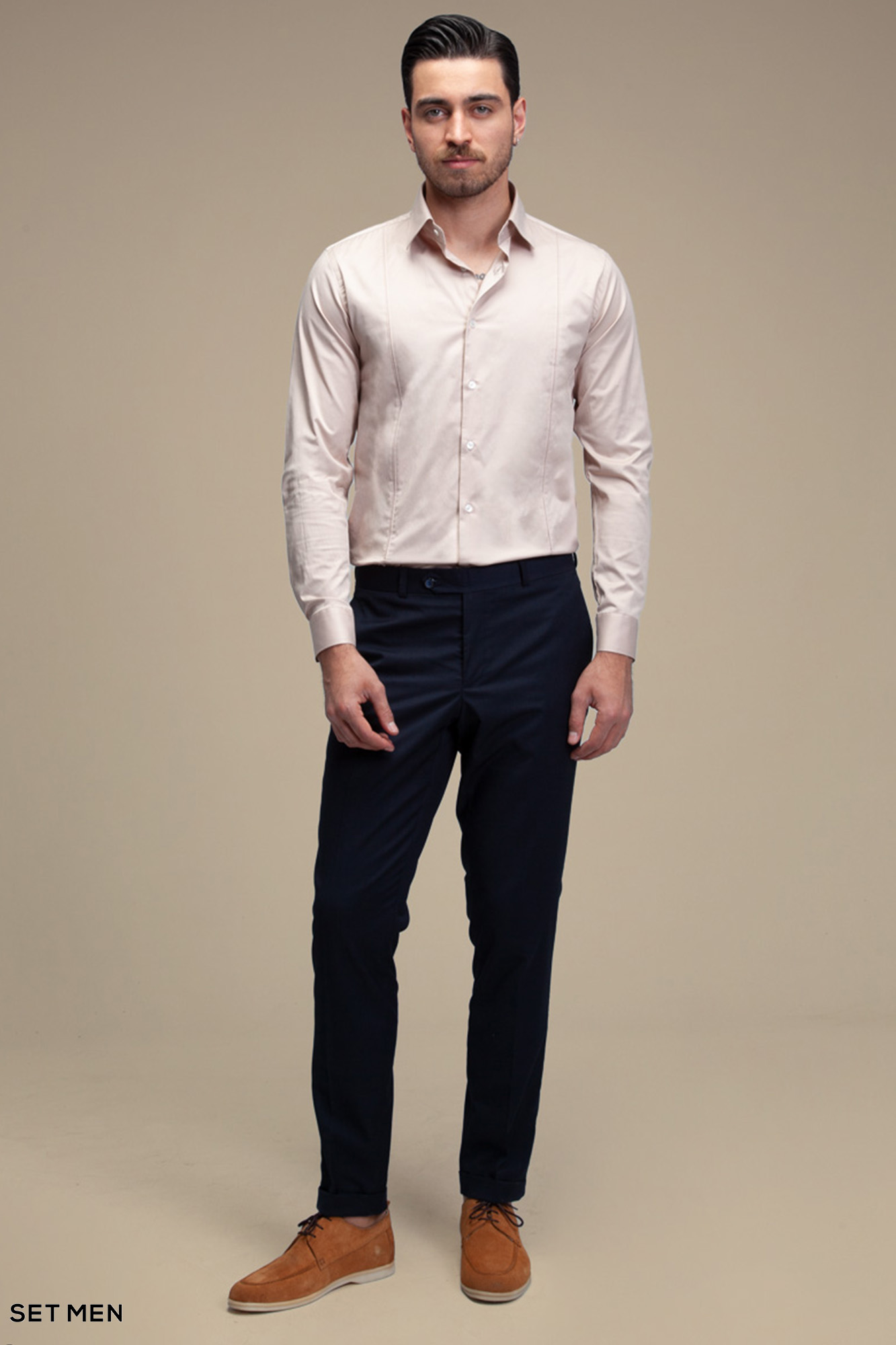 پیراهن مردانه ساده آستین بلند ست من