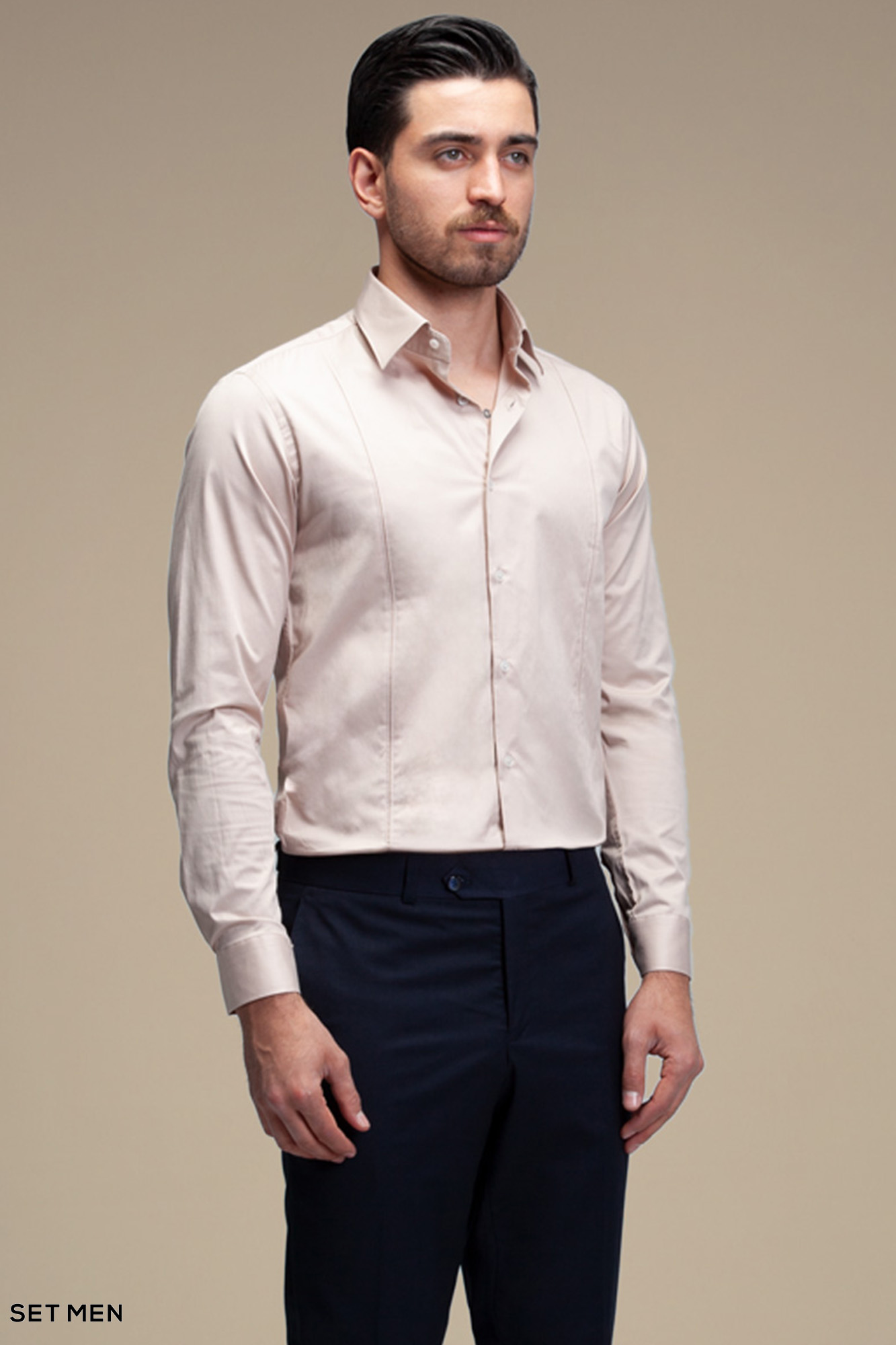 پیراهن مردانه ساده آستین بلند ست من