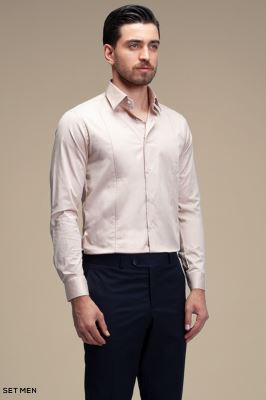 پیراهن مردانه ساده آستین بلند ست من