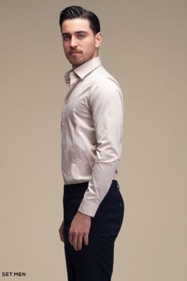 پیراهن مردانه ساده آستین بلند ست من