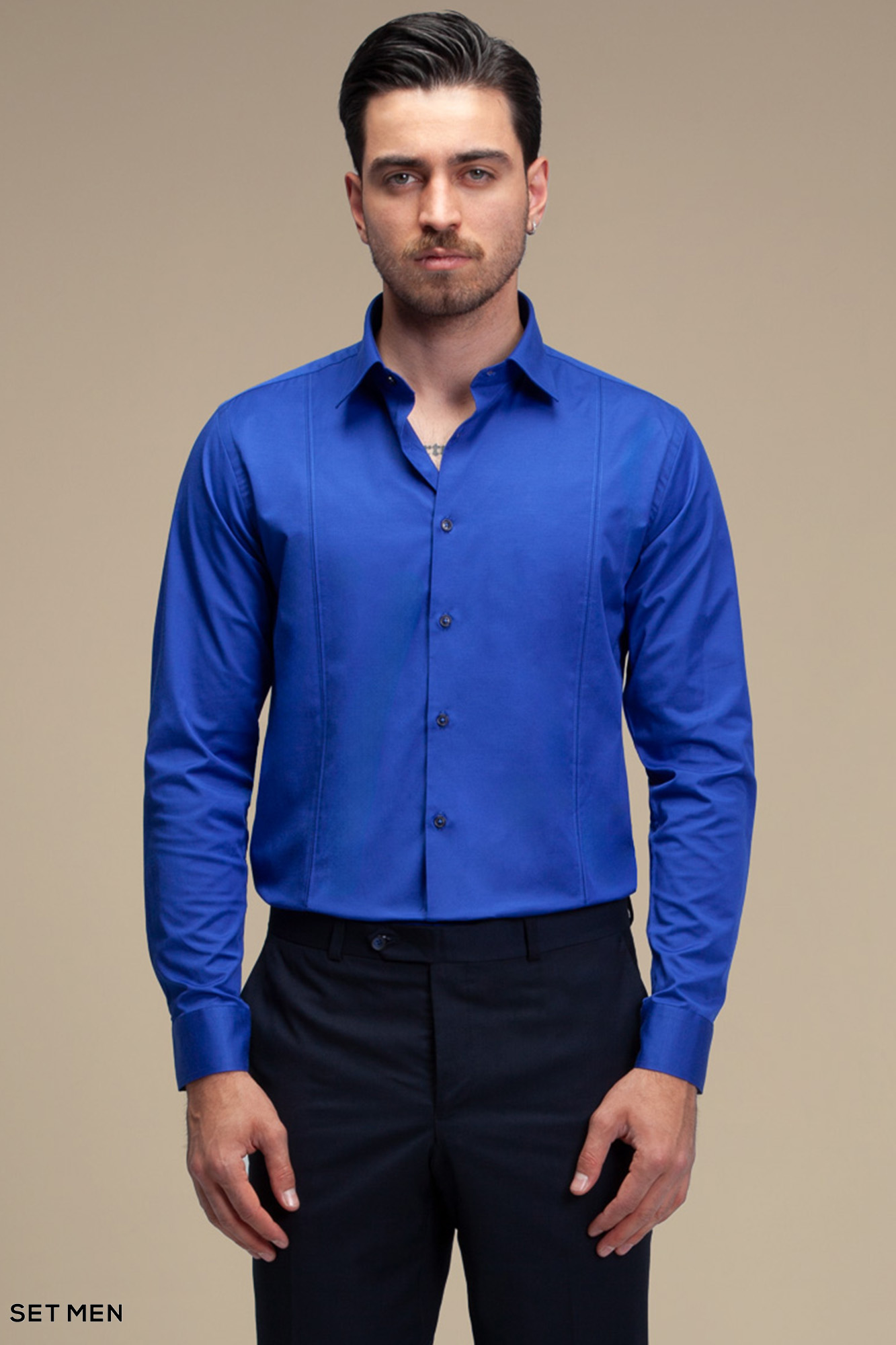 پیراهن مردانه ساده آستین بلند ست من