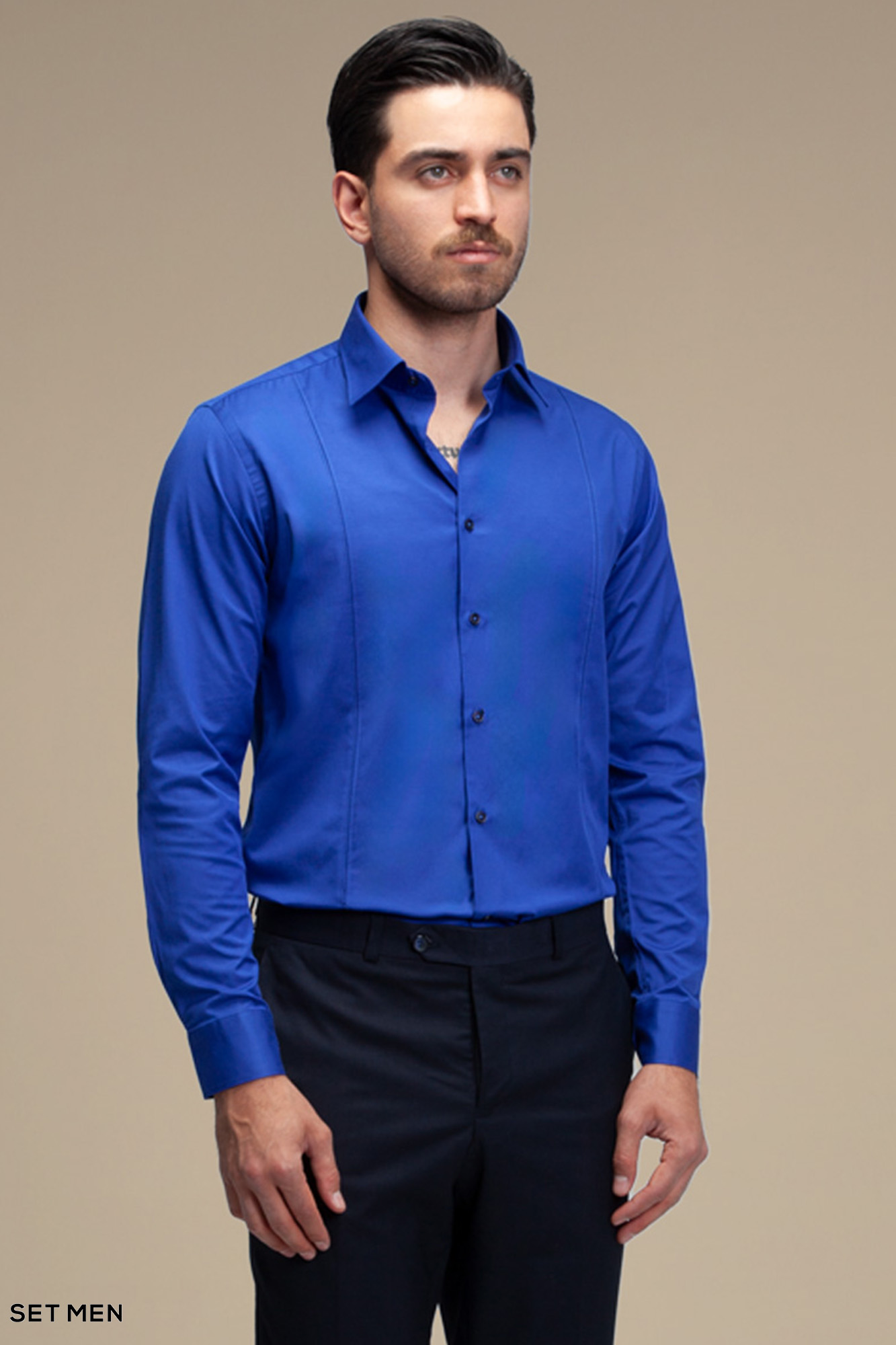 پیراهن مردانه ساده آستین بلند ست من