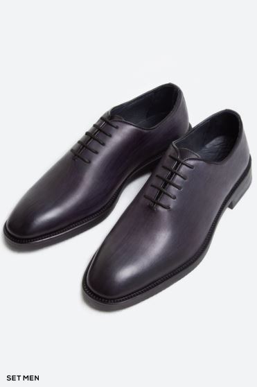کفش مردانه چرم کلاسیک بنددار