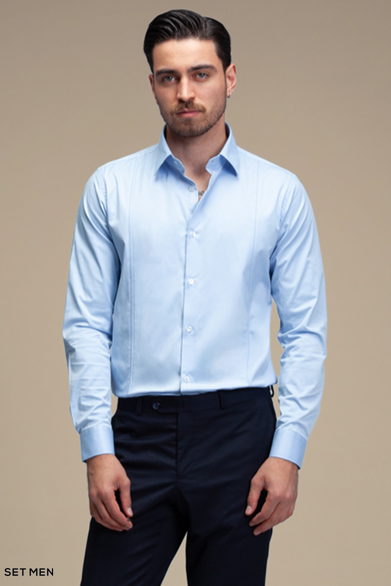 پیراهن مردانه ساده آستین بلند ست من