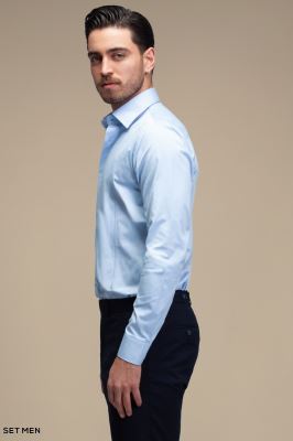 پیراهن مردانه ساده آستین بلند ست من