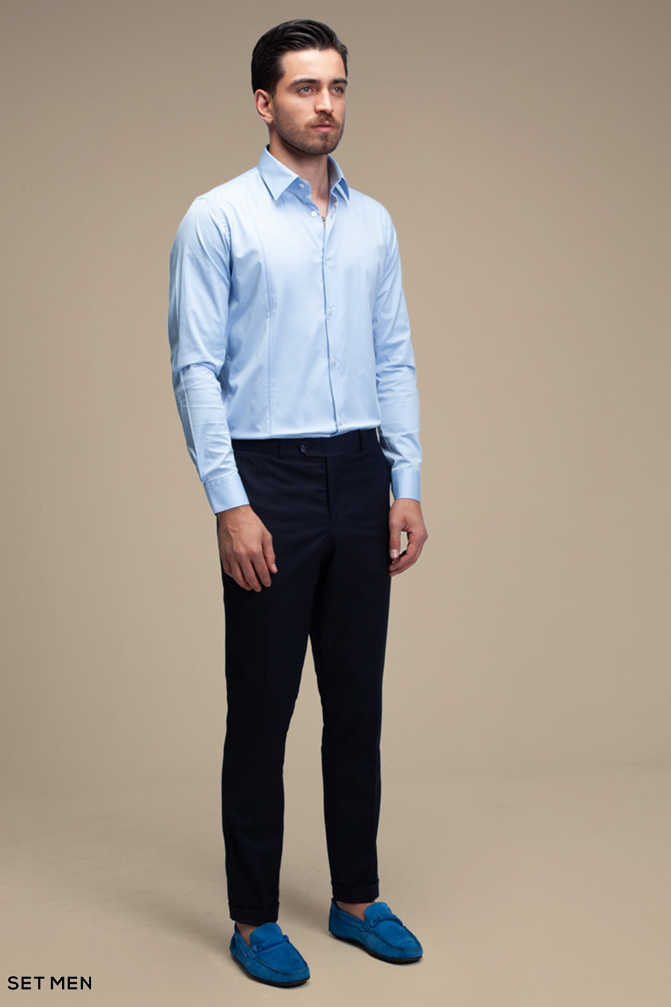 پیراهن مردانه ساده آستین بلند ست من