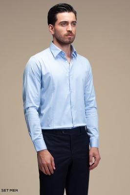 پیراهن مردانه ساده آستین بلند ست من