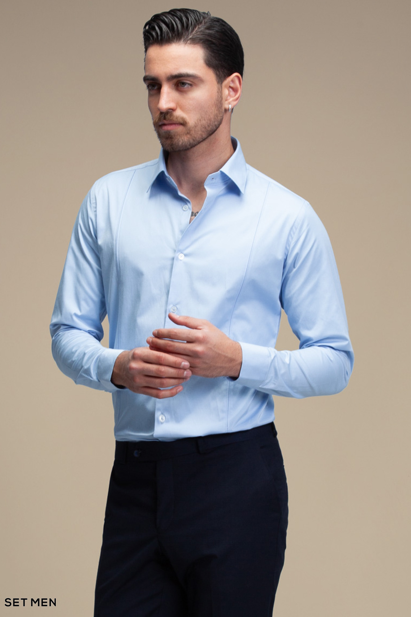 پیراهن مردانه ساده آستین بلند ست من