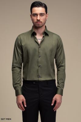 پیراهن مردانه ساده آستین بلند ست من
