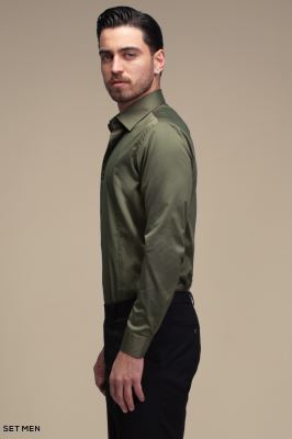 پیراهن مردانه ساده آستین بلند ست من