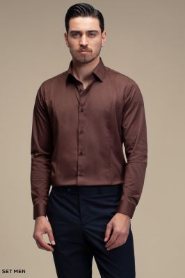 پیراهن مردانه ساده آستین بلند ست من