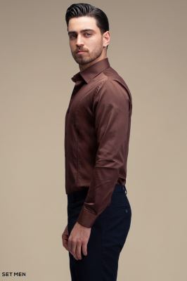 پیراهن مردانه ساده آستین بلند ست من