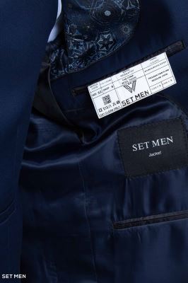 کت و شلوار مردانه سه تکه یقه بلیزر دو دکمه دو چاک