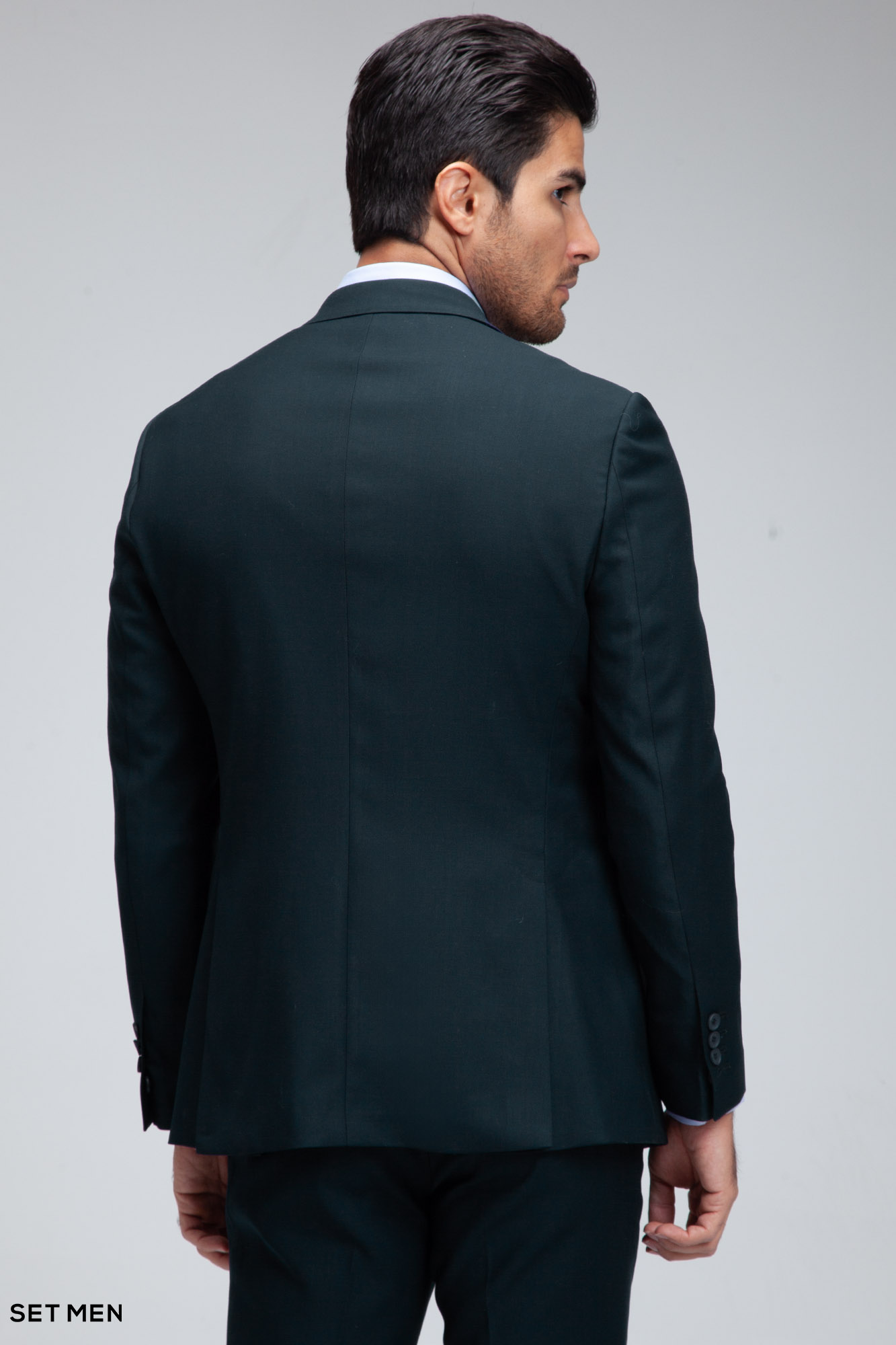 کت و شلوار مردانه سه تکه یقه بلیزر دو دکمه دو چاک