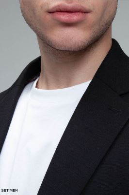 کت تک مردانه نیم آستر یقه انگلیسی تک دکمه دو چاک