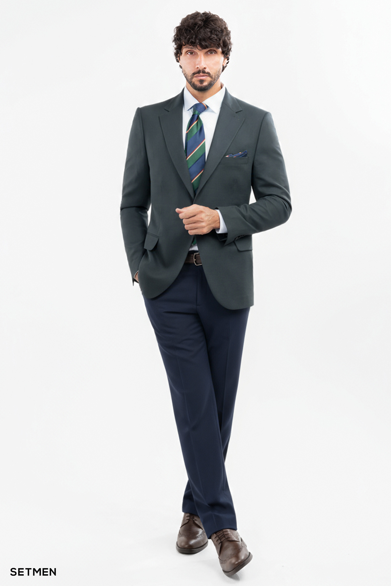 کت تک مردانه نیم آستر یقه انگلیسی تک دکمه دو چاک