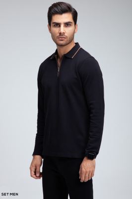 بلوز یقه زیپ دار