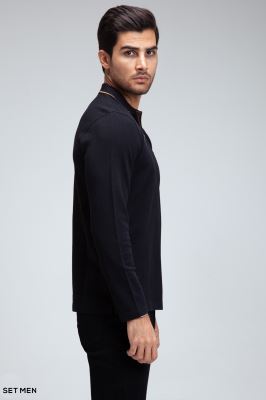 بلوز یقه زیپ دار