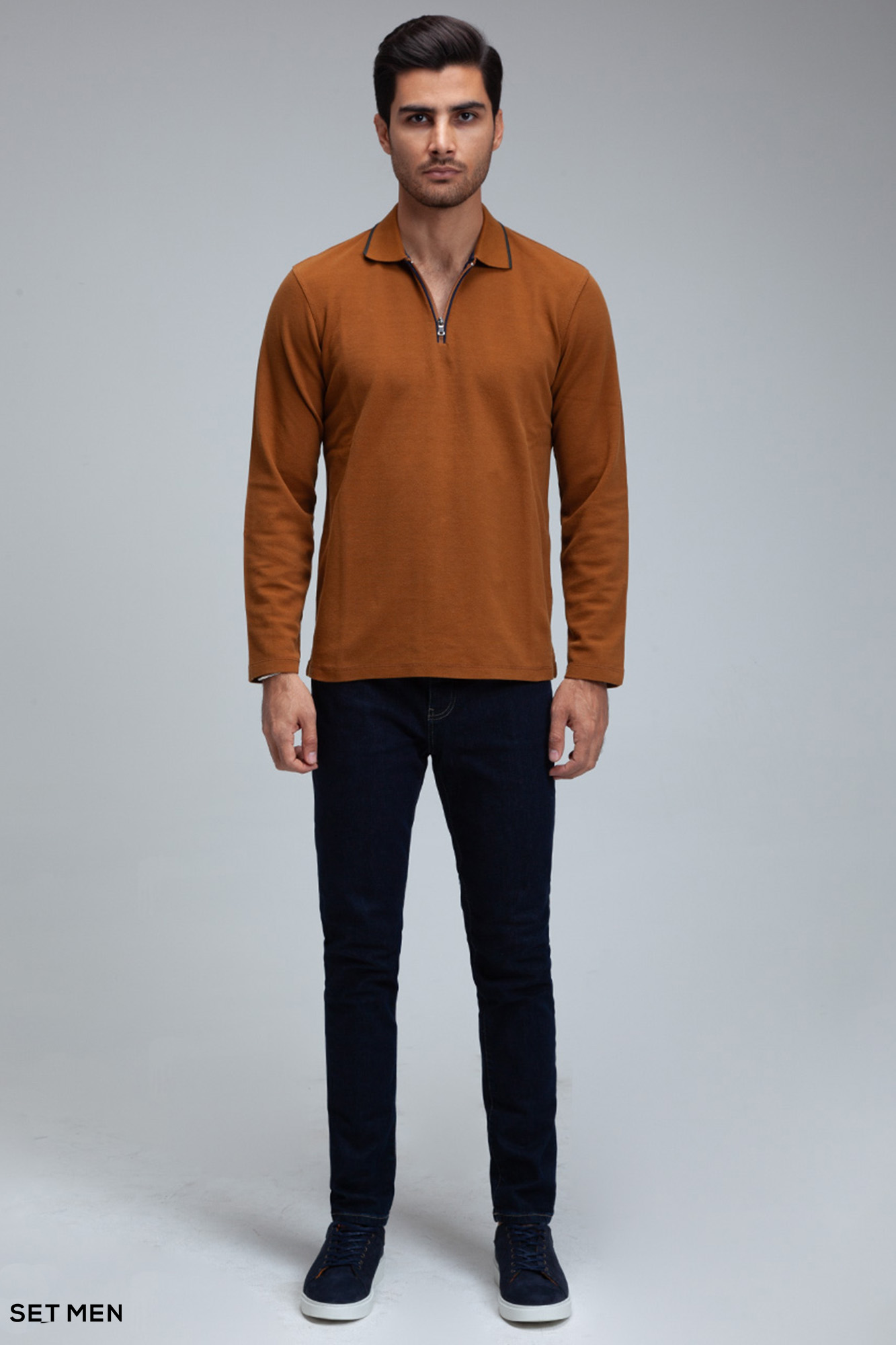 بلوز یقه زیپ دار