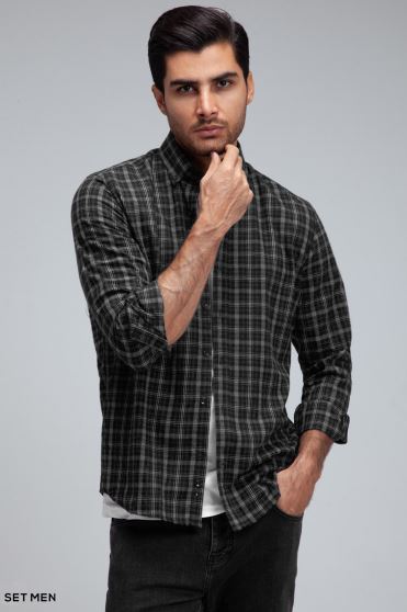 پیراهن پشمی چهارخانه پیراهن پشمی چهارخانه