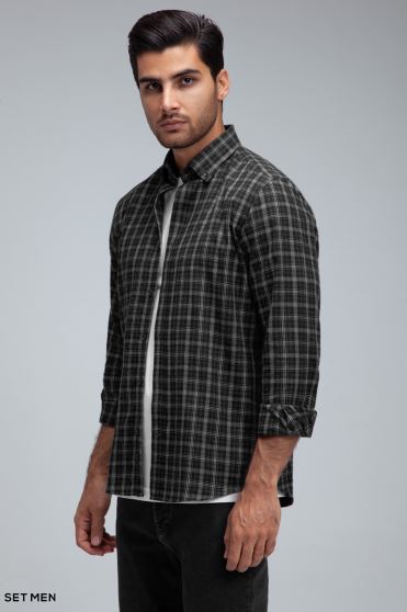 پیراهن پشمی چهارخانه پیراهن پشمی چهارخانه