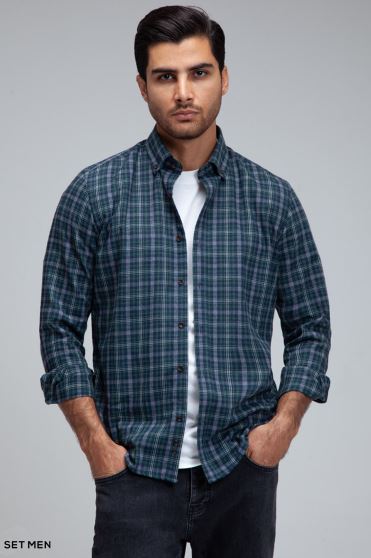 پیراهن پشمی چهارخانه پیراهن پشمی چهارخانه